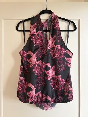 Loft halter neck blouse floral